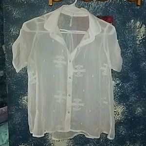 Sheer white blouse